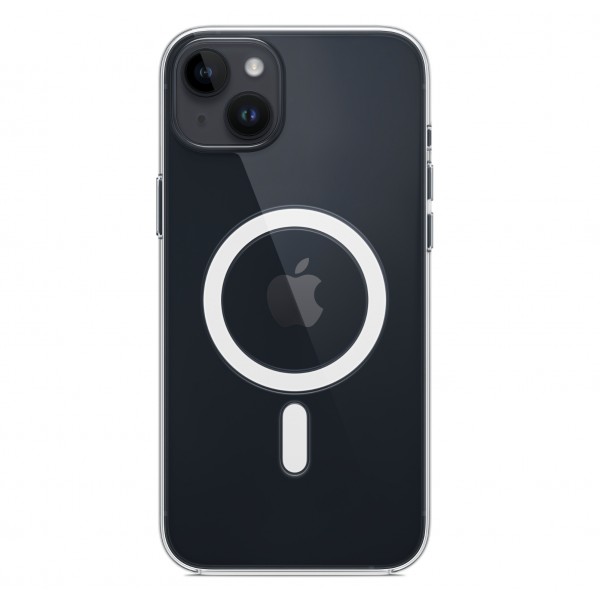 Чехол TOTU прозрачный MagSafe для iPhone 15 Plus силиконовый белый