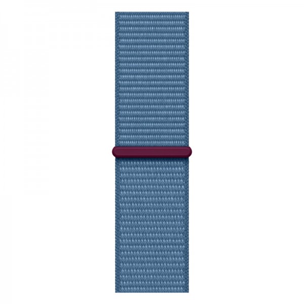 Apple Watch SE 2023 44 мм корпус из алюминия серебристого цвета ремешок нейлон цвета (голубая зима)
