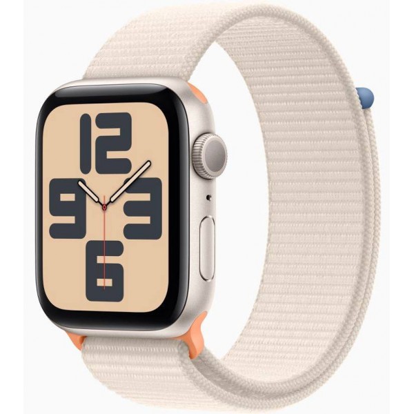 Apple Watch SE 2023 40 мм корпус из алюминия цвета (сияющая звезда) ремешок нейлон цвета (сияющая звезда)