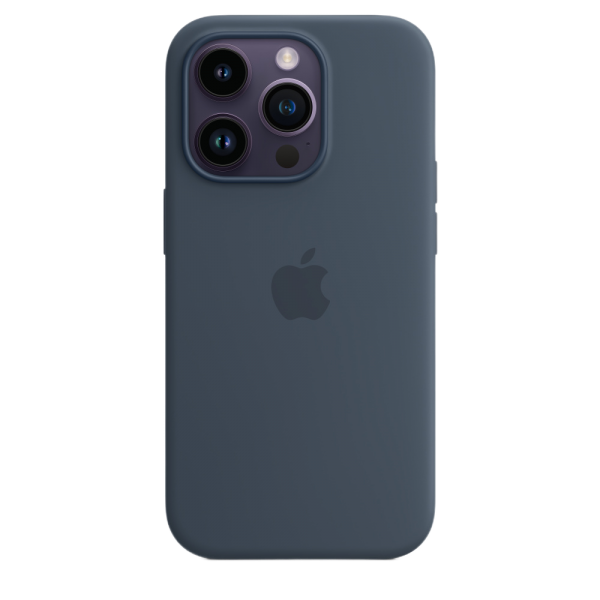 Чехол Silicone Case magsafe качество Lux для iPhone 14 Pro Max синий шторм