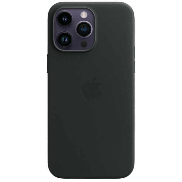 Чехол Leather Case magsafe для iPhone 14 Pro Max черный