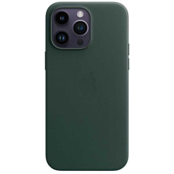 Чехол Leather Case magsafe для iPhone 14 Pro Max темно-зеленый