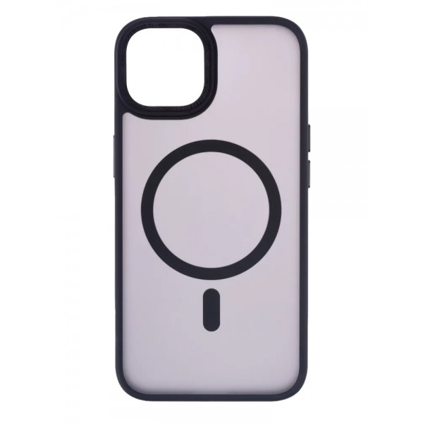 Чехол TOTU прозрачный MagSafe для iPhone 14 силиконовый черный