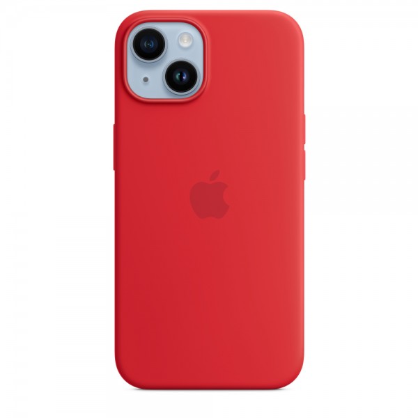 Чехол Silicone Case magsafe качество Lux для iPhone 14 красный