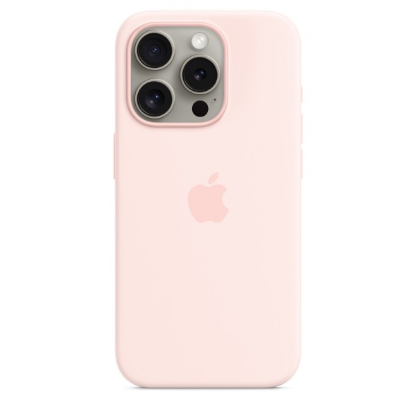Чехол Silicone Case magsafe качество Lux для iPhone 15 Pro светло-розовый
