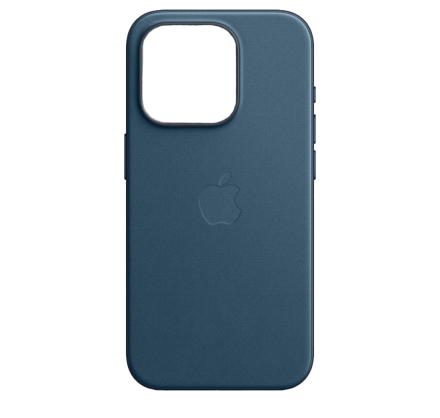 Чехол Leather Case magsafe для iPhone 15 Pro темно-сини...