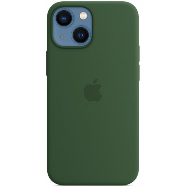 Чехол Silicone Case magsafe качество Lux для iPhone 13 Mini зеленый клевер
