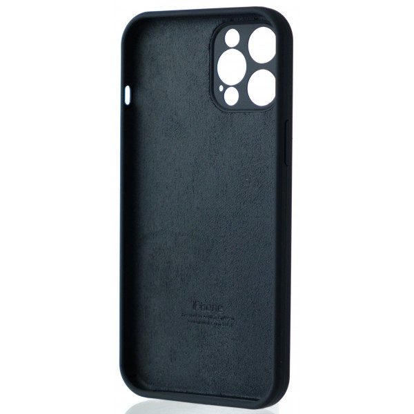 Чехол Silicone Case полная защита для iPhone 12 Pro Max темно-серый