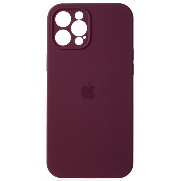 Чехол Silicone Case полная защита для iPhone 12 Pro Max марсала