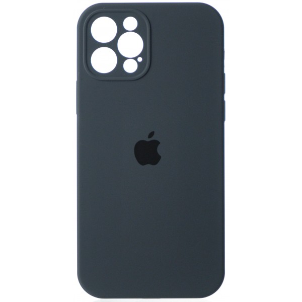 Чехол Silicone Case полная защита для iPhone 12 Pro темно-серый
