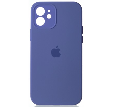 Чехол Silicone Case полная защита для iPhone 12 лиловый