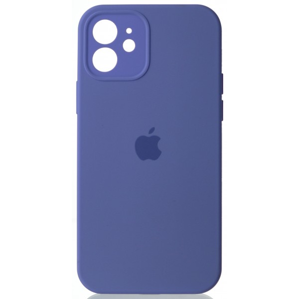 Чехол Silicone Case полная защита для iPhone 12 лиловый