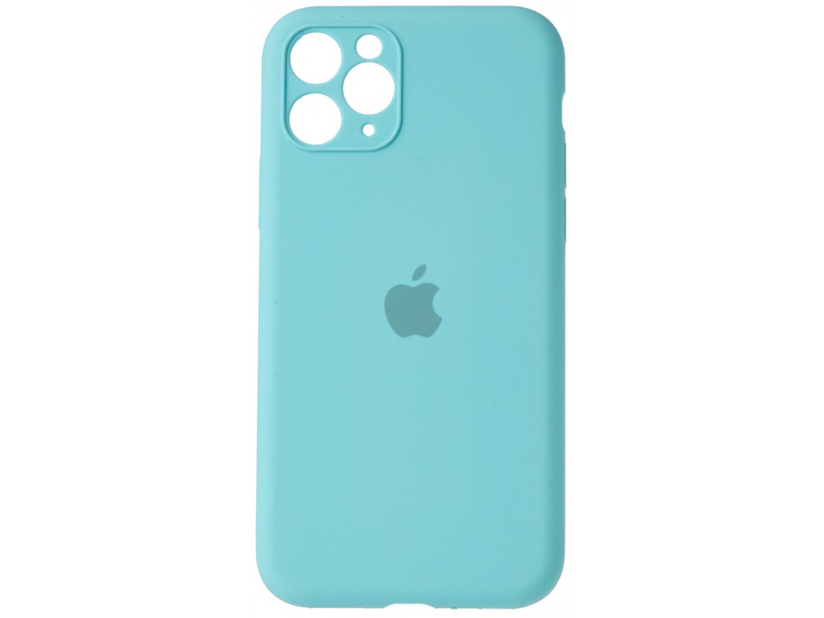 Чехол Silicone Case полная защита для iPhone 11 Pro Max бирюзовый