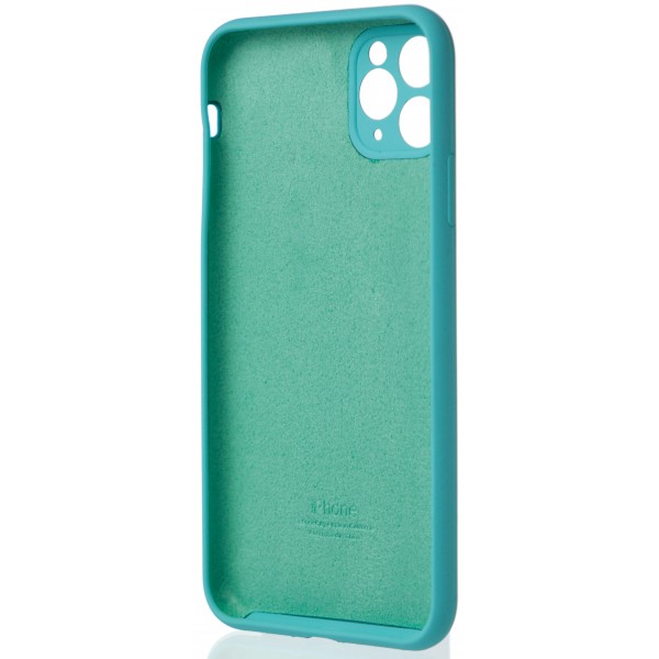 Чехол Silicone Case полная защита для iPhone 11 Pro Max бирюзовый
