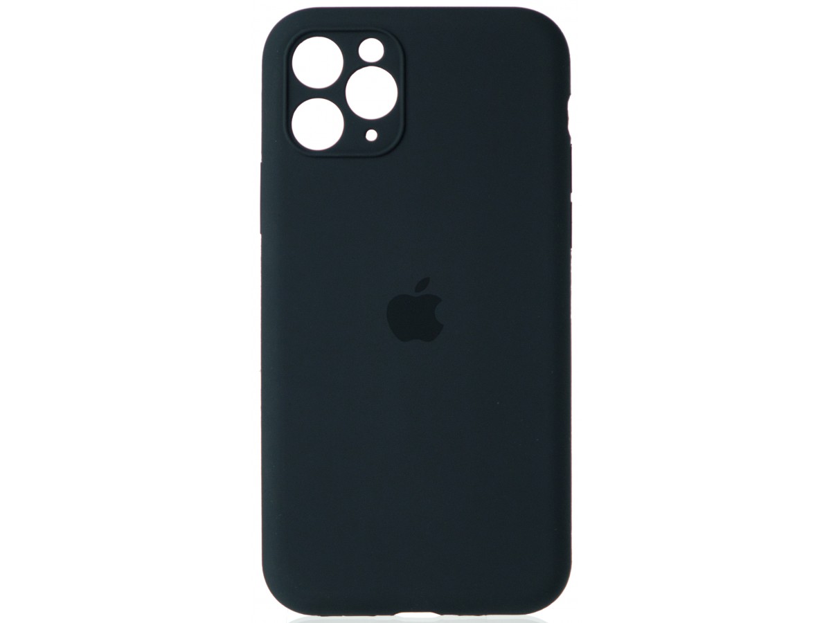 Чехол Silicone Case полная защита для iPhone 11 Pro темно-серый в Тюмени