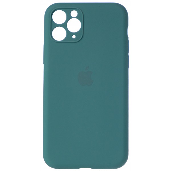 Чехол Silicone Case полная защита для iPhone 11 Pro темно-зеленый