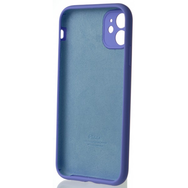 Чехол Silicone Case полная защита для iPhone 11 лиловый