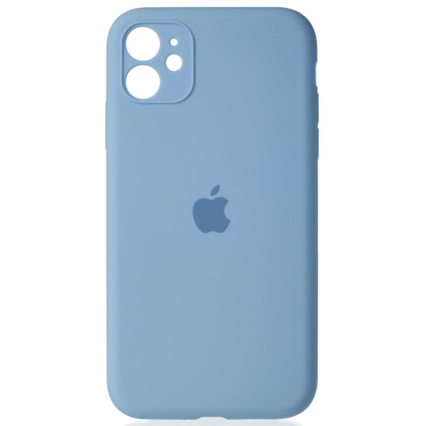 Чехол Silicone Case полная защита для iPhone 11 светло-голубой