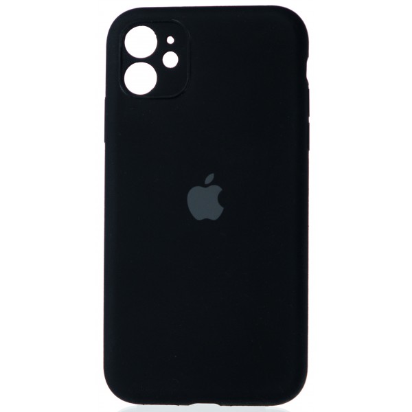 Чехол Silicone Case полная защита для iPhone 11 черный