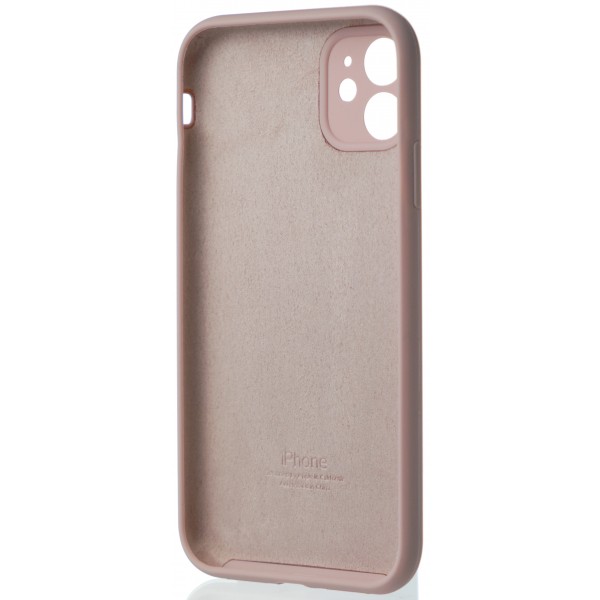 Чехол Silicone Case полная защита для iPhone 11 розовый