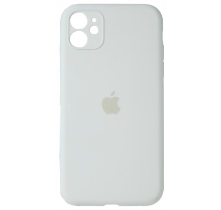 Чехол Silicone Case полная защита для iPhone 11 белый