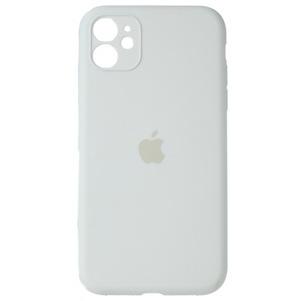 Чехол Silicone Case полная защита для iPhone 11 белый