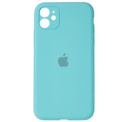 Чехол Silicone Case полная защита для iPhone 11 бирюзов...