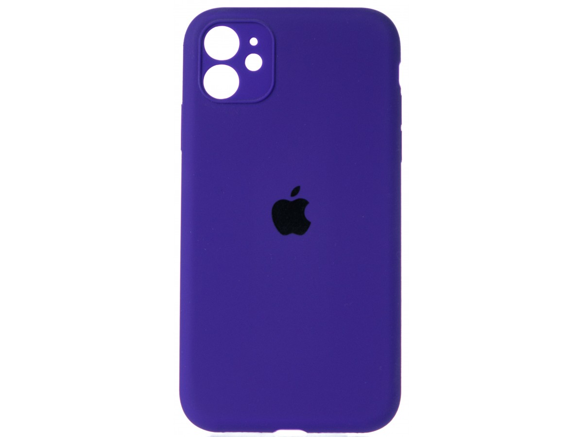 Чехол Silicone Case полная защита для iPhone 11 фиолетовый в Тюмени
