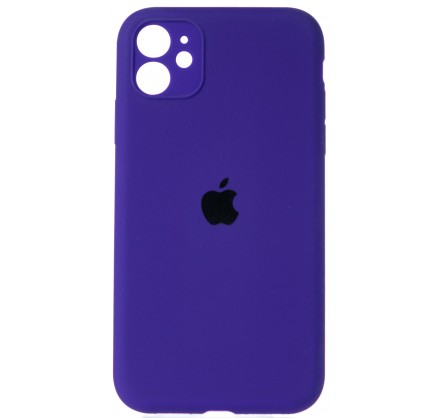 Чехол Silicone Case полная защита для iPhone 11 фиолето...