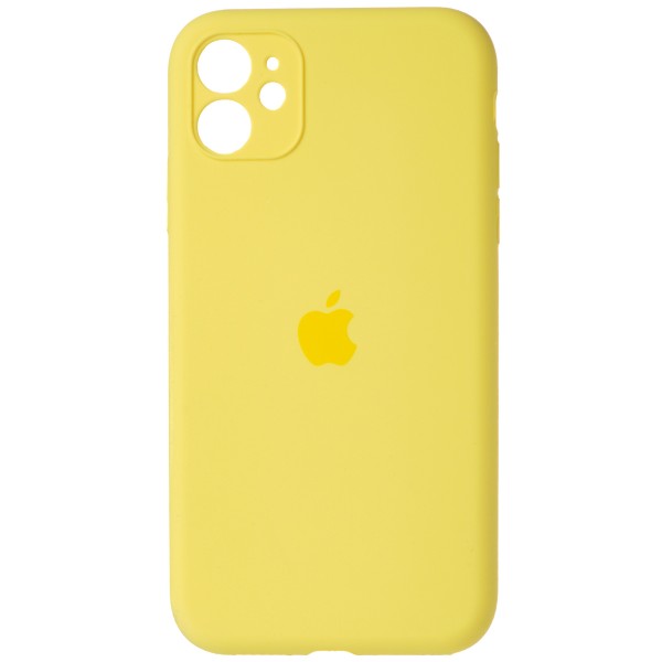 Чехол Silicone Case полная защита для iPhone 11 желтый