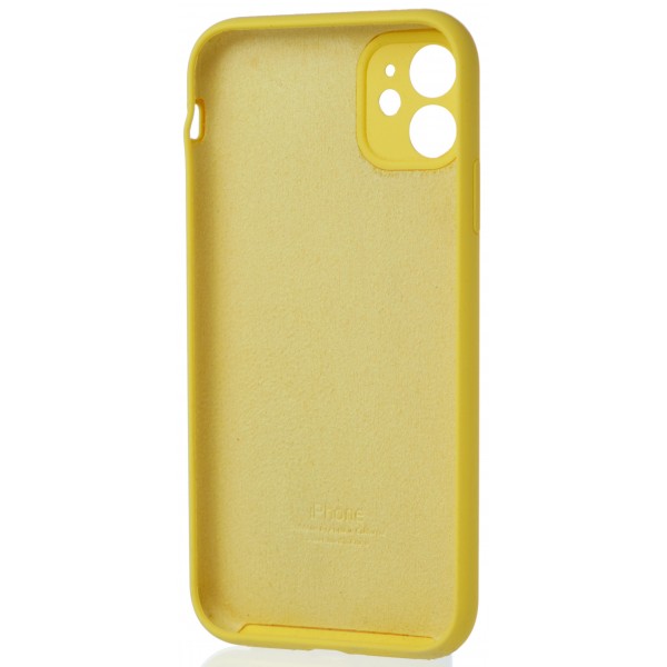 Чехол Silicone Case полная защита для iPhone 11 желтый