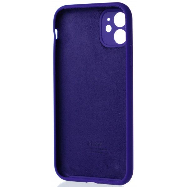 Чехол Silicone Case полная защита для iPhone 11 фиолетовый