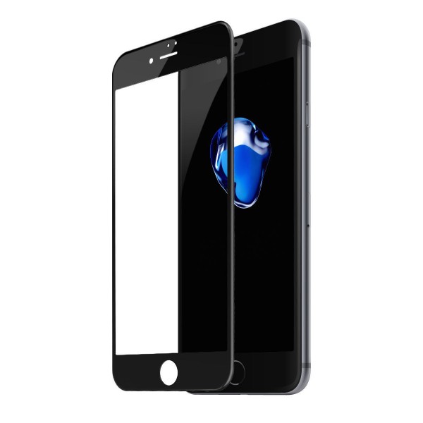 Стекло защитное iPhone 7 Plus/8 Plus (3D) Baseus черное