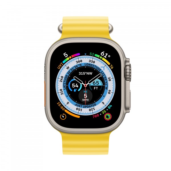 Apple Watch Ultra GPS + Cellular 49 мм корпус из титана ремешок Ocean желтого цвета