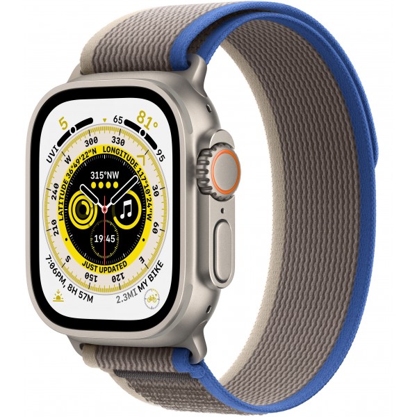 Apple Watch Ultra GPS + Cellular 49 мм корпус из титана ремешок Trail синего/серого цвета