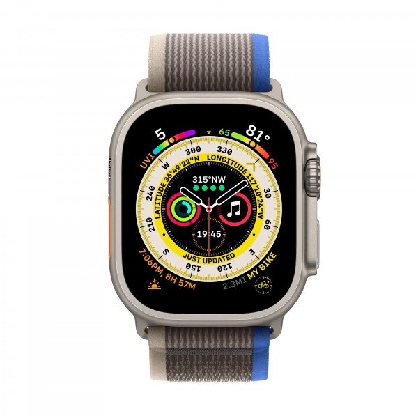 Apple Watch Ultra GPS + Cellular 49 мм корпус из титана ремешок Trail синего/серого цвета