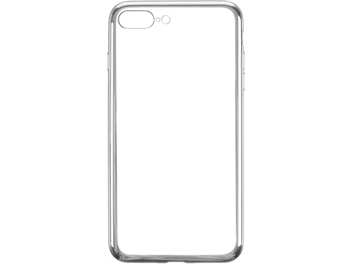 Чехол прозрачный для iPhone 7 Plus/8 Plus силиконовый хром серебристый в Тюмени