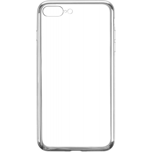 Чехол прозрачный для iPhone 7 Plus/8 Plus силиконовый хром серебристый