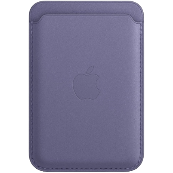 Чехол Leather Wallet Apple MagSafe лавандовый