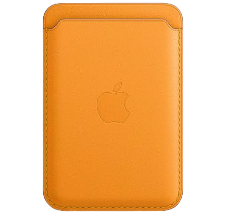 Чехол Leather Wallet Apple MagSafe оранжевый