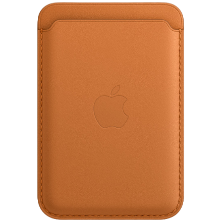Чехол Lux Leather Wallet Apple MagSafe для iPhone корич...