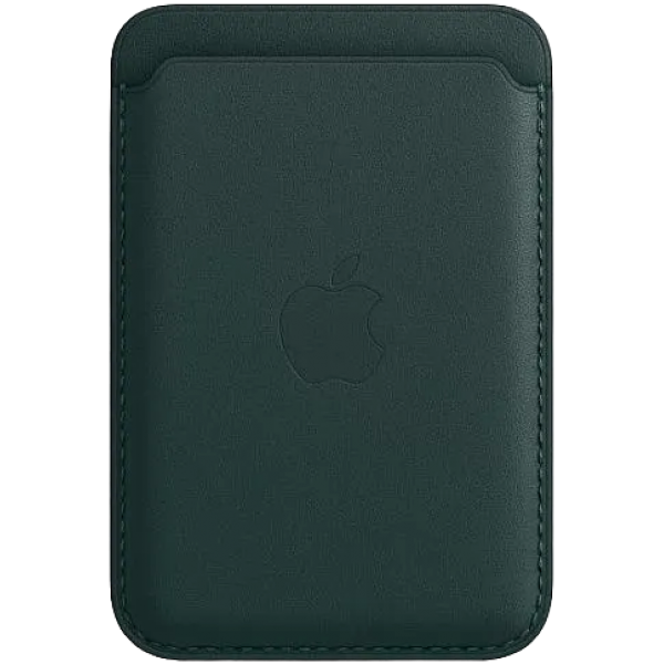 Чехол Lux Leather Wallet Apple MagSafe для iPhone зелёный лес