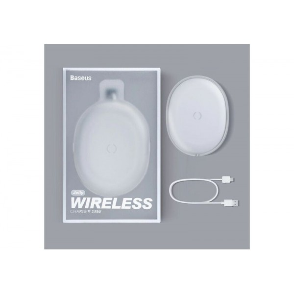 Беспроводное зарядное устройство Baseus Jelly wireless charger 15W белое