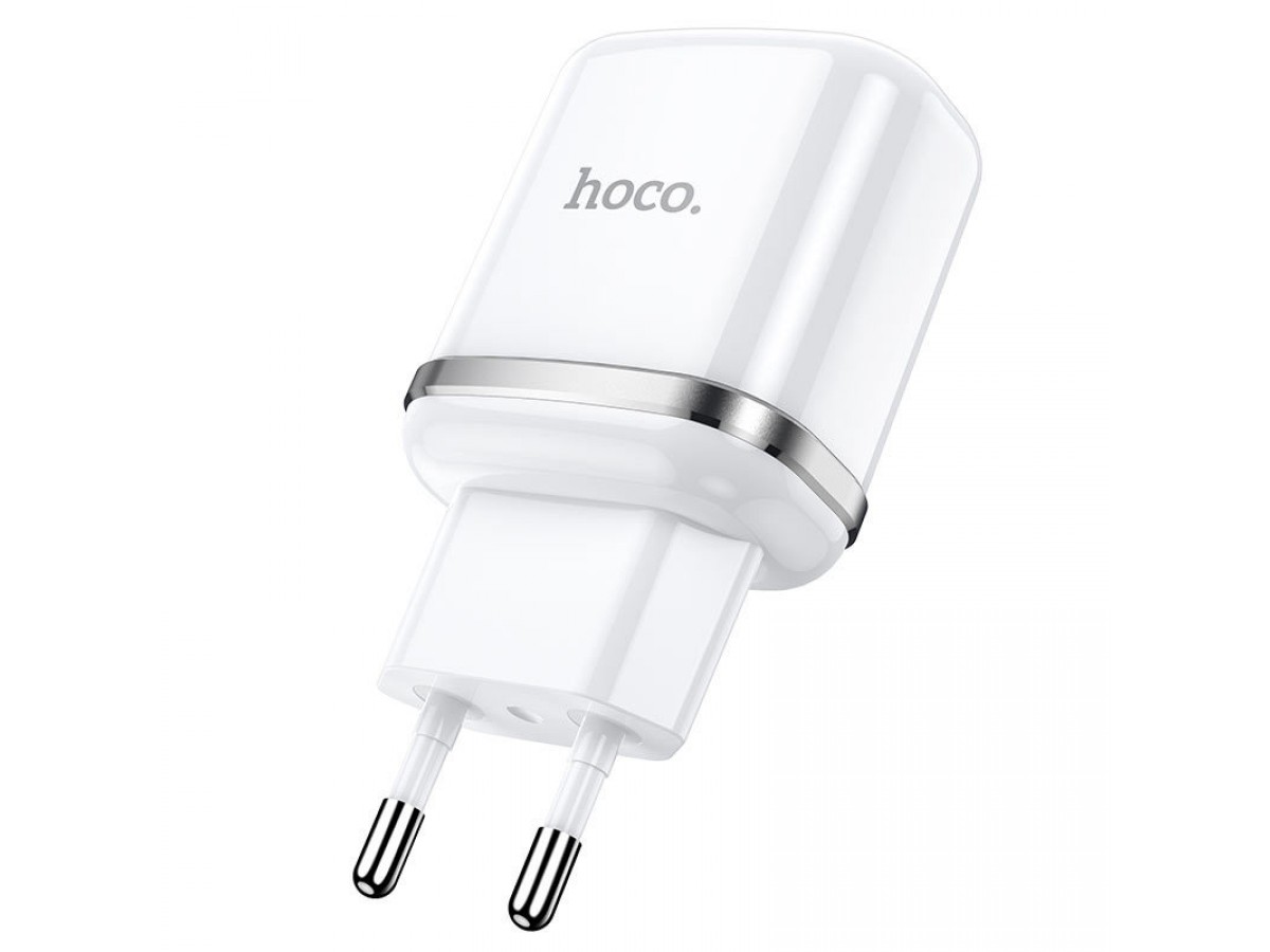 Адаптер питания Hoco BN4 USB белый в Тюмени