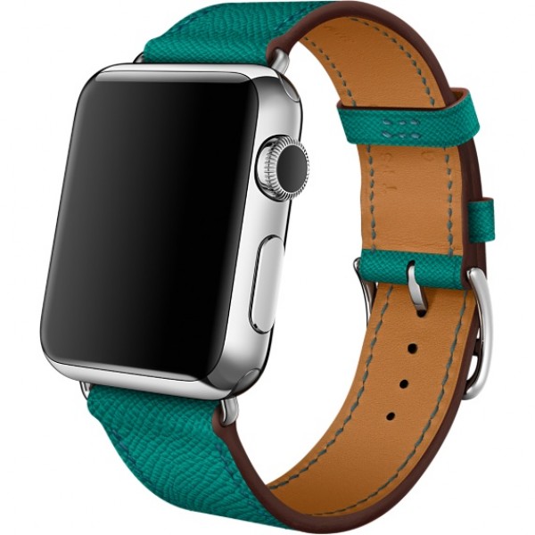 Ремешок кожаный Apple Watch 42/44 мм Genuine зеленый