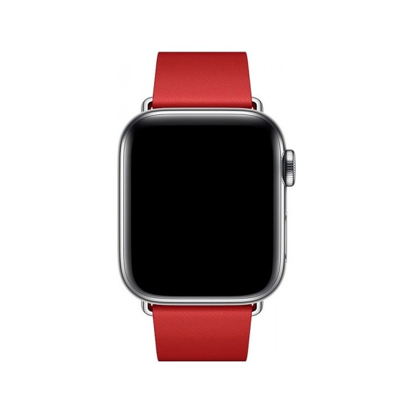 Ремешок кожаный Apple Watch 42/44мм Modern Buckle (красный)