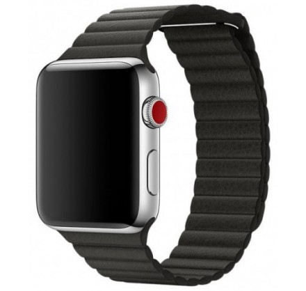 Ремешок кожаный Apple Watch 42/44 мм на магнитной засте...