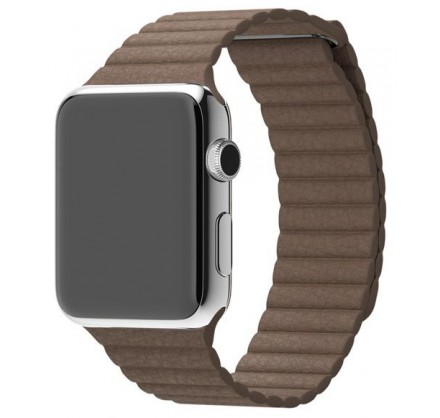 Ремешок кожаный Apple Watch 42/44 мм на магнитной засте...