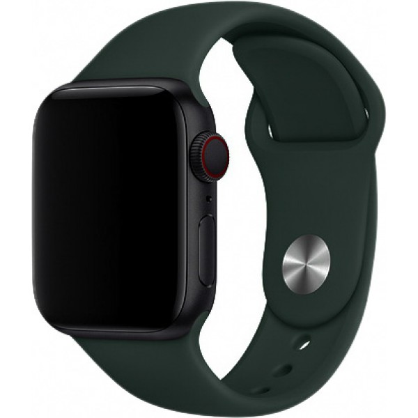 Силиконовый ремешок Apple Watch 42/44мм темно-зеленый