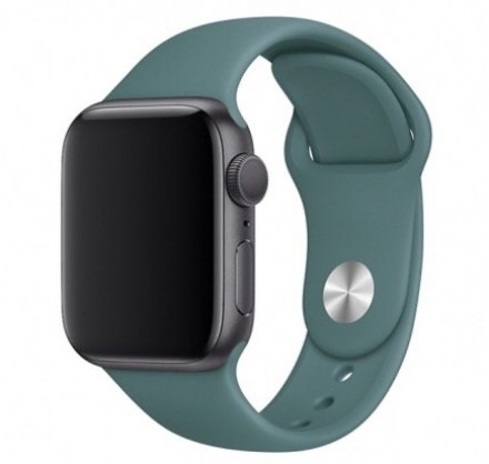 Силиконовый ремешок Apple Watch 38/40мм темно-зеленый 